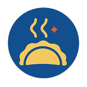 Icon of hot pierogis - Pierogi Bros