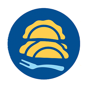 Icon of pierogis with a fork - Pierogi Bros